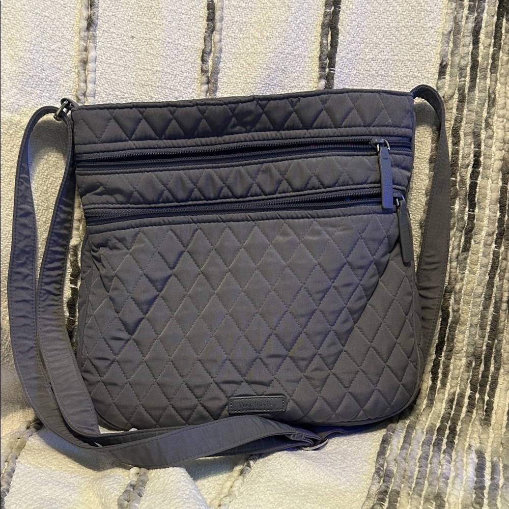 Vera Bradley Quilted Crossbody Bag - Dark Gray